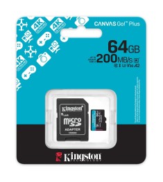 Карта пам'яті Kingston Canvas Go Plus MicroSDXC 64Gb (UHS-1 / U3) (Class 10) (A2..